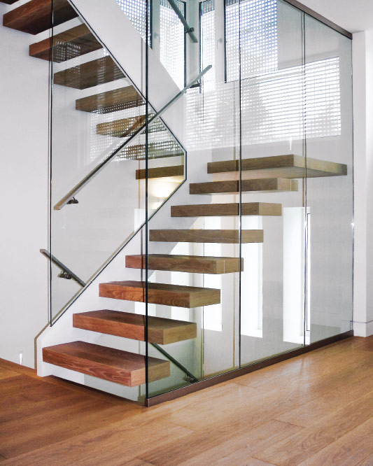 mrail Modern Stairs | Side Stringer Cantilevered Stairs